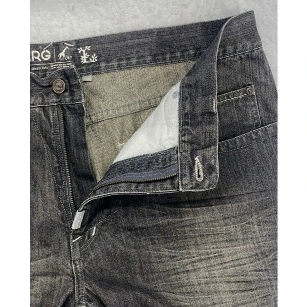 LRG Lifted Research Group Men's 38x34 Black Jeans VTG Y2K Skate Baggy Straight